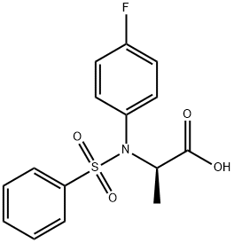 N-(4-FLUOROPHENYL)-N-(PHENYLSULFONYL)ALANINE Struktur