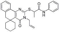 SPIRO[CYCLOHEXANE-1,5'-(2'-[(3'-ALLYL-4'-OXO-3',4',5',6'-TETRAHYDROBENZO[H']QUINAZOLIN-2'-YL)SULFANYL]-N-PHENYLPROPANAMIDE)] Struktur