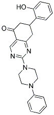 7-(2-HYDROXYPHENYL)-2-(4-PHENYL-1-PIPERAZINYL)-7,8-DIHYDRO-5(6H)-QUINAZOLINONE Struktur