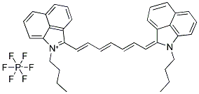 BENZO[CD]INDOLIUM, 1-BUTYL-2-[(1E,3E,5E)-7-[1-BUTYLBENZO[CD]INDOL-2(1H)-YLIDENE]-1,3,5-HEPTATRIENYL]-HEXAFLUOROPHOSPHATE Struktur