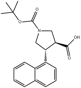 BOC-(TRANS)-4-(1-NAPHTHYL)-PYRROLIDINE-3-CARBOXYLIC ACID Struktur