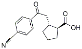 TRANS-2-[2-(4-CYANOPHENYL)-2-OXOETHYL]CYCLOPENTANE-1-CARBOXYLIC ACID Struktur