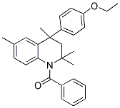 (4-(4-ETHOXYPHENYL)-2,2,4,6-TETRAMETHYL-3,4-DIHYDROQUINOLIN-1(2H)-YL)(PHENYL)METHANONE Struktur