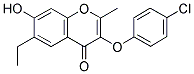 3-(4-CHLORO-PHENOXY)-6-ETHYL-7-HYDROXY-2-METHYL-CHROMEN-4-ONE Struktur