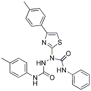 N~1~-PHENYL-1-[4-(4-METHYLPHENYL)-1,3-THIAZOL-2-YL]-N~2~-(4-METHYLPHENYL)-1,2-HYDRAZINEDICARBOXAMIDE Struktur