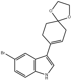 5-BROMO-3-(1,4-DIOXASPIRO[4.5]DEC-7-EN-8-YL)-1H-INDOLE Struktur