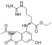 N-(3-ACETYL-7-HYDROXYCOUMARIN-5-AMIDO)-ARGININE ETHYL ESTER Struktur