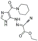 ETHYL (2E)-CYANO{[4-(PIPERIDIN-1-YLCARBONYL)-1H-IMIDAZOL-5-YL]HYDRAZONO}ACETATE Struktur