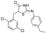 (2Z)-5-(2,5-DICHLOROBENZYL)-2-[(4-ETHYLPHENYL)IMINO]-1,3-THIAZOLIDIN-4-ONE Struktur