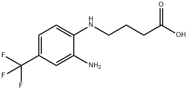 4-[2-AMINO-4-(TRIFLUOROMETHYL)ANILINO]BUTANOIC ACID Struktur