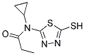 N-CYCLOPROPYL-N-(5-MERCAPTO-1,3,4-THIADIAZOL-2-YL)PROPANAMIDE Struktur