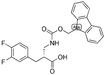 (R)-3-(3,4-DIFLUORO-PHENYL)-2-[(9H-FLUOREN-9-YLMETHOXYCARBONYLAMINO)-METHYL]-PROPIONIC ACID Struktur