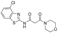 N-(4-CHLORO-1,3-BENZOTHIAZOL-2-YL)-3-MORPHOLIN-4-YL-3-OXOPROPANAMIDE Struktur