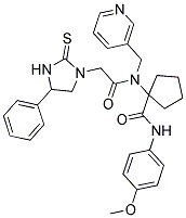 N-(4-METHOXYPHENYL)-1-(2-(4-PHENYL-2-THIOXOIMIDAZOLIDIN-1-YL)-N-(PYRIDIN-3-YLMETHYL)ACETAMIDO)CYCLOPENTANECARBOXAMIDE Struktur