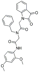 2-{BENZYL[2-(2,3-DIOXO-2,3-DIHYDRO-1H-INDOL-1-YL)ACETYL]AMINO}-N-(2,4-DIMETHOXYPHENYL)ACETAMIDE Struktur