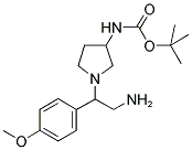 3-N-BOC-AMINO-1-[2-AMINO-1-(4-METHOXY-PHENYL)-ETHYL]-PYRROLIDINE Struktur