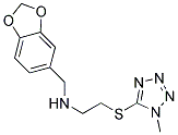 N-(1,3-BENZODIOXOL-5-YLMETHYL)-2-((1-METHYL-1H-TETRAZOL-5-YL)THIO)ETHANAMINE Struktur