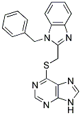 6-(1-BENZYL-1H-BENZOIMIDAZOL-2-YLMETHYLSULFANYL)-9H-PURINE Struktur