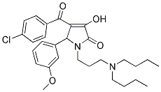 4-(4-CHLOROBENZOYL)-1-(3-(DIBUTYLAMINO)PROPYL)-3-HYDROXY-5-(3-METHOXYPHENYL)-1H-PYRROL-2(5H)-ONE Struktur