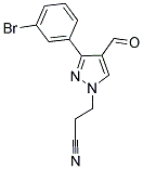 3-[3-(3-BROMOPHENYL)-4-FORMYL-1H-PYRAZOL-1-YL]PROPANENITRILE Struktur