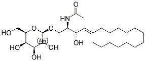 D-ERYTHRO-1BETA-GALACTOSYL-2-ACETYLAMINO-3-HYDROXY-4(E)-OCTADECENE Struktur