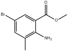 METHYL 2-AMINO-5-BROMO-3-METHYLBENZENECARBOXYLATE Struktur