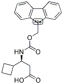 (S)-3-CYCLOBUTYL-3-(9H-FLUOREN-9-YLMETHOXYCARBONYLAMINO)-PROPIONIC ACID Struktur