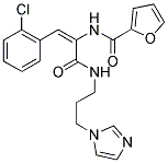 N-[(E)-2-(2-CHLOROPHENYL)-1-({[3-(1H-IMIDAZOL-1-YL)PROPYL]AMINO}CARBONYL)VINYL]-2-FURAMIDE Struktur