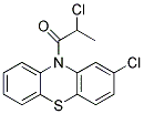 2-CHLORO-10-(2-CHLOROPROPANOYL)-10H-PHENOTHIAZINE Struktur