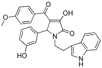 3-HYDROXY-5-(3-HYDROXYPHENYL)-1-[2-(1H-INDOL-3-YL)ETHYL]-4-(4-METHOXYBENZOYL)-1,5-DIHYDRO-2H-PYRROL-2-ONE Struktur