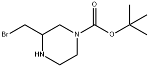 2-(BROMOMETHYL)-4-N-TERT-BUTOXYCARBONY-PIPERAZINE Struktur