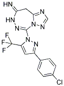 5-[3-(4-CHLOROPHENYL)-5-(TRIFLUOROMETHYL)-1H-PYRAZOL-1-YL]-7H-[1,2,4]TRIAZOLO[1,5-D][1,2,4]TRIAZEPIN-8(9H)-IMINE Struktur