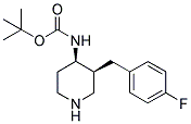 TERT-BUTYL [CIS-3-(4-FLUOROBENZYL)PIPERIDIN-4-YL]CARBAMATE Struktur