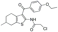 2-CHLORO-N-[3-(4-ETHOXYBENZOYL)-6-METHYL-4,5,6,7-TETRAHYDRO-1-BENZOTHIEN-2-YL]ACETAMIDE Struktur