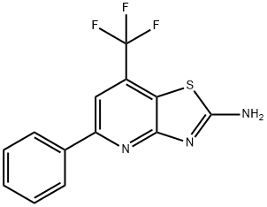 5-PHENYL-7-(TRIFLUOROMETHYL)[1,3]THIAZOLO[4,5-B]PYRIDIN-2-AMINE Struktur