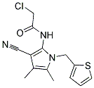 2-CHLORO-N-[3-CYANO-4,5-DIMETHYL-1-(THIEN-2-YLMETHYL)-1H-PYRROL-2-YL]ACETAMIDE Struktur