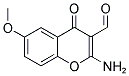 2-AMINO-6-METHOXY-4-OXO-4H-CHROMENE-3-CARBALDEHYDE Struktur