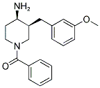 CIS-1-BENZOYL-3-(3-METHOXYBENZYL)PIPERIDIN-4-AMINE Struktur