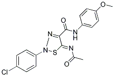 (5Z)-5-(ACETYLIMINO)-2-(4-CHLOROPHENYL)-N-(4-METHOXYPHENYL)-2,5-DIHYDRO-1,2,3-THIADIAZOLE-4-CARBOXAMIDE Struktur