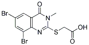 (6,8-DIBROMO-3-METHYL-4-OXO-3,4-DIHYDRO-QUINAZOLIN-2-YLSULFANYL)-ACETIC ACID Struktur