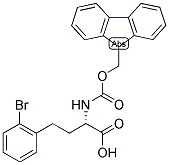 (S)-4-(2-BROMO-PHENYL)-2-(9H-FLUOREN-9-YLMETHOXYCARBONYLAMINO)-BUTYRIC ACID Struktur