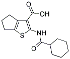 2-[(CYCLOHEXYLCARBONYL)AMINO]-5,6-DIHYDRO-4H-CYCLOPENTA[B]THIOPHENE-3-CARBOXYLIC ACID Struktur