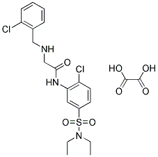 2-(2-CHLORO-BENZYLAMINO)-N-(2-CHLORO-5-DIETHYLSULFAMOYL-PHENYL)-ACETAMIDE, COMPOUND WITH OXALIC ACID Struktur