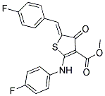 METHYL (5Z)-5-(4-FLUOROBENZYLIDENE)-2-[(4-FLUOROPHENYL)AMINO]-4-OXO-4,5-DIHYDROTHIOPHENE-3-CARBOXYLATE Struktur