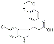 3-(5-CHLORO-1H-INDOL-3-YL)-3-(2,3-DIHYDRO-BENZO[1,4]DIOXIN-6-YL)-PROPIONIC ACID Struktur