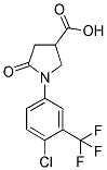 1-[4-CHLORO-3-(TRIFLUOROMETHYL)PHENYL]-5-OXO-3-PYRROLIDINECARBOXYLIC ACID Struktur