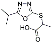 2-[(5-ISOPROPYL-1,3,4-OXADIAZOL-2-YL)SULFANYL]PROPANOIC ACID Struktur