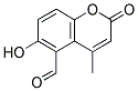 6-HYDROXY-4-METHYL-2-OXO-2H-CHROMENE-5-CARBALDEHYDE Struktur