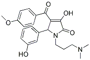 1-[3-(DIMETHYLAMINO)PROPYL]-3-HYDROXY-5-(3-HYDROXYPHENYL)-4-(4-METHOXYBENZOYL)-1,5-DIHYDRO-2H-PYRROL-2-ONE Struktur