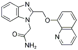 2-[2-(QUINOLIN-8-YLOXYMETHYL)-BENZOIMIDAZOL-1-YL]-ACETAMIDE Struktur